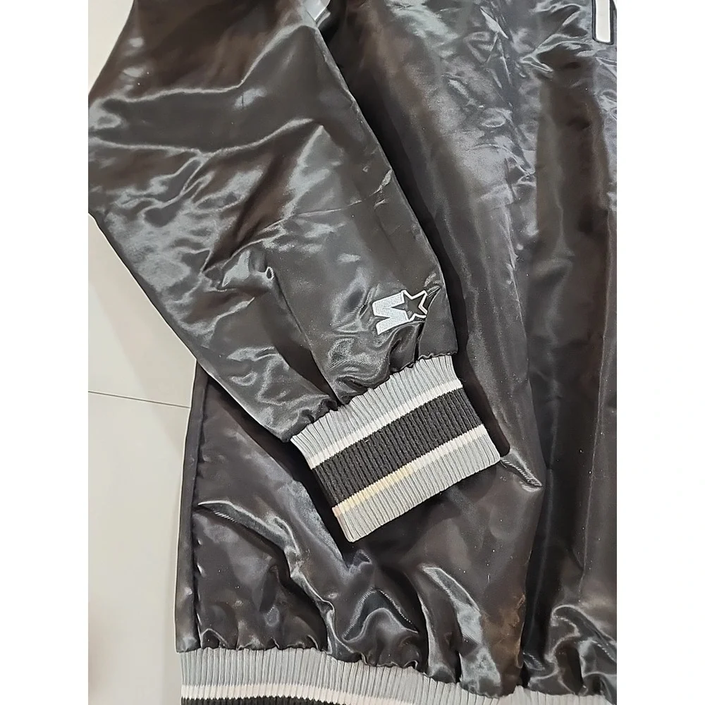 NBA‎ Starter Brooklyn Nets Team Satin Snap Up Jacket Mens 2XL